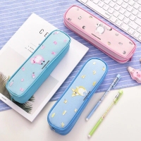 得力66792，笔袋 中小学生文具袋简约大容量帆布笔袋可放20cm尺