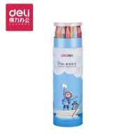 得力68109，36色几米系列彩铅多色儿童绘画手绘填色六角杆画笔多色书画笔