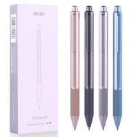 得力A10，乐素系黑色中性笔0.5mm 子弹头水笔签字笔