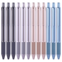 得力A10，乐素系黑色中性笔0.5mm 子弹头水笔签字笔