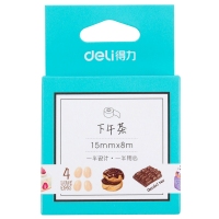 得力HZ005，15mm*8m和纸胶带日常系列下午茶 果然 浅时光 手帐胶带