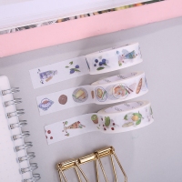 得力HZ027，15mm*5m可撕和纸胶带手帐diy花纹胶布易撕彩色贴纸胶带