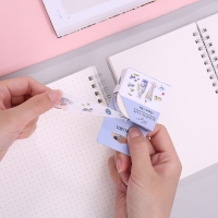 得力HZ027，15mm*5m可撕和纸胶带手帐diy花纹胶布易撕彩色贴纸胶带