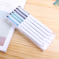 得力A008，0.5mm中性笔 黑色水笔全针管黑笔学生碳素笔办公用品 