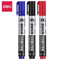 得力S553，加墨水记号笔快递物流粗油性笔耐用快干大箱头笔记号笔 