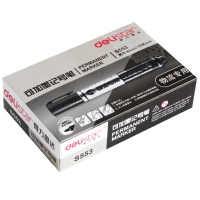 得力S553，加墨水记号笔快递物流粗油性笔耐用快干大箱头笔记号笔 