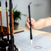 得力74288，大号进阶级羊毫毛笔学生练字专用毛笔国画儿童书法练字 