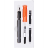 得力S685，学生矫姿钢笔矫正握姿学生练字书写笔旋转吸墨 