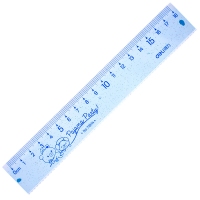 得力71974，18cm小学生儿童可爱卡通直尺尺子带波浪线直尺