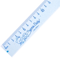 得力71974，18cm小学生儿童可爱卡通直尺尺子带波浪线直尺