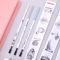 得力A781，全针管中性笔芯 0.5mm黑色笔芯替芯水笔芯签字笔芯20支装