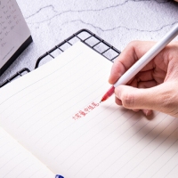 得力A426,0.5大容量学生中性笔直液式走珠笔0.5mm黑色中性签字水笔针管型办公学生用全针管