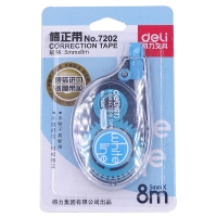 得力7202，5mm*8m时尚彩色日修正带修改带 涂改带转轮修正带