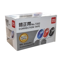 得力7202，5mm*8m时尚彩色日修正带修改带 涂改带转轮修正带