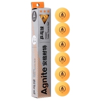 安格耐特2393Y，3星黄色乒乓球6只/盒（1/40/160）3星乒乓球 3星球训练比赛用球