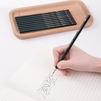 得力58161，2B小学生铅笔（1/12/288）儿童写字用绘图美术素描六角原木杆幼儿园-12支/盒