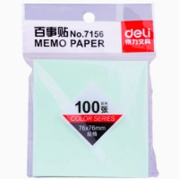得力7156，76*76彩色百事贴（1/12/216）3*3便利贴，学生便利贴，N次贴 便笺本