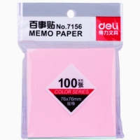得力7156，76*76彩色百事贴（1/12/216）3*3便利贴，学生便利贴，N次贴 便笺本