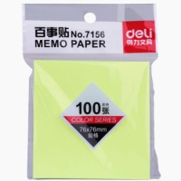 得力7156，76*76彩色百事贴（1/12/216）3*3便利贴，学生便利贴，N次贴 便笺本