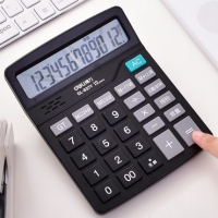 得力837Y，语音计算器（1/20/120）得力计算器桌面计数器商务带声音计算器