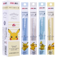得力A757，0.38mm中性替芯（20/240/2880）全针管皮卡丘系列笔芯黑色学生
