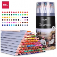 得力68114，72色水溶性彩铅（1/6/36）美术用品学生专业绘画工具72色彩色铅笔