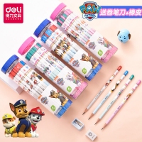得力58100，汪汪队HB铅笔 36支/筒（1/12/96）书写儿童绘画学习六角杆-36支桶装