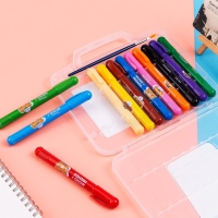 得力72104，12色水溶性旋转油画棒旋彩棒（1/12/72）儿童彩色蜡笔套装幼儿园安全无毒可水洗宝宝画笔幼儿涂鸦小学生绘画笔涂色彩笔