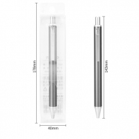 得力S127，0.5mm金属按动款中性笔(1/24/288)