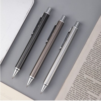 得力S127，0.5mm金属按动款中性笔(1/24/288)