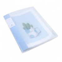 得力72516，A4 40页资料册试卷袋（1/12/48）透明插页学生资料袋办公文件收纳文件袋