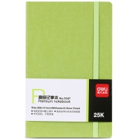 得力3347，25K 98页笔记本文具PU本子(1/18/72)商务工作办公记事本加厚记事本