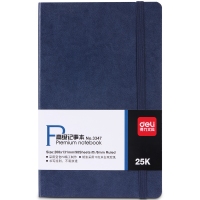 得力3347，25K 98页笔记本文具PU本子(1/18/72)商务工作办公记事本加厚记事本
