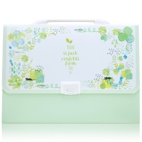 得力5876，A4风琴包多层插袋风琴包（1/12/48）时尚彩色办公手提文件包公文包 