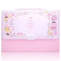 得力5876，A4风琴包多层插袋风琴包（1/12/48）时尚彩色办公手提文件包公文包 