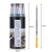 得力68102，48色水溶性彩铅学生用彩色铅笔彩铅（1/12/48）手绘笔美术用品安全无铅毒 