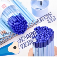 得力58165，2B正姿铅笔 50支/筒（1/8/64）写绘画铅笔不易断芯学生用品 50支/桶