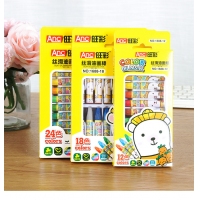 旺彩1900-36，36色丝滑油画棒(1/12/48)可水洗油画棒彩色蜡笔儿童环保无毒幼儿园小学生美术1688-36