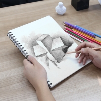 亚兴A4-402，A4侧翻素描本学生画画本小清新手绘绘画本简约成人线圈速写本