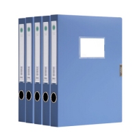 得力5622，3.5CMPP档案盒（1/48） 蓝色 黑色 A4，3.5CM，粘...