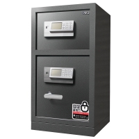 得力3657A，保险箱保险柜家用办公密码双门保管柜小型入墙80cm