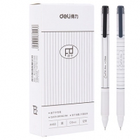 得力A453，0.5mm速干中性笔(12/144/1728)全针管中性笔卡通方格商务签字笔水笔