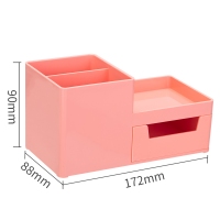 得力8907，桌面文具收纳盒笔筒（1/48）学生学习桌面时尚创意多功能收纳办公用品