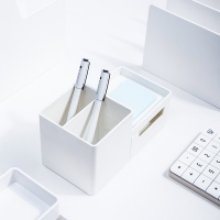 得力8907，桌面文具收纳盒笔筒（1/48）学生学习桌面时尚创意多功能收纳办公用品