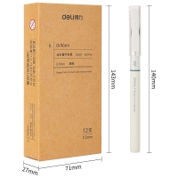 得力A260，0.5mm学生用书写全针管中性笔(12/144/1728)签字笔办公碳素签字笔