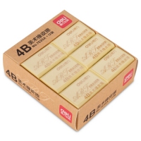 得力7535A，4B美术橡皮12块装（1/48）得力考试美术绘图橡皮擦 12个/...