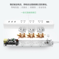 公牛B403U，小白插座（1/60）GN B403U智能分流USB充电3.1A排插接线板插板插排