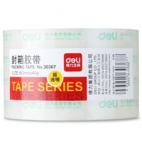 得力30367，单卷装封箱胶带60*40Y（1/90） 超透明宽胶带打包封箱带胶纸-6cm*40y