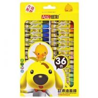 旺彩1900-36，36色丝滑油画棒(1/12/48)可水洗油画棒彩色蜡笔儿童环保无毒幼儿园小学生美术1688-36