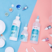 得力67872，透明彩泥DIY套装（1/18）儿童DIY手工泥彩泥套装 透明果冻泥 史莱姆液体泥 26件套 